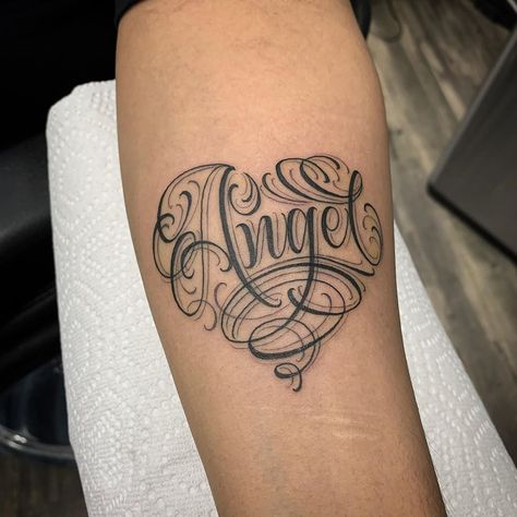 Tattoo Writing Fonts, Baby Angel Tattoo, Cursive Tattoos, C Tattoo, Chicano Art Tattoos, Best Tattoos For Women, Writing Tattoos, Original Tattoos, Dope Tattoos For Women