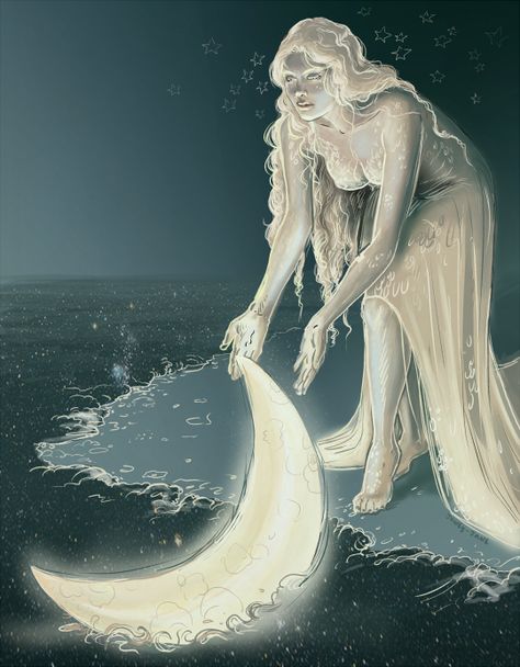 VARIOUS & SUNDRY Water, Art, The Ocean, The Moon, A Woman, Moon