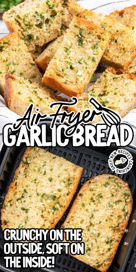 Airfryer Food, Air Fryer Garlic Bread, Marrow Recipe, Convection Oven Recipes, Air Fryer Garlic, Homemade Garlic Bread, Garlic Bread Recipe, Airfryer Recipes, Air Fry Recipes