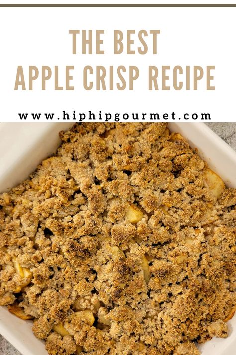 apple crisp in a square dish Apple Crisp No Oats Recipe, Apple Crumble No Oats, Oat Apple Crisp, Graham Wafer Crust, Recipe For Apple Crisp, Kidney Friendly Desserts, Apple Crumble Topping, Apple Crisp No Oats, Apple Crisp Without Oats