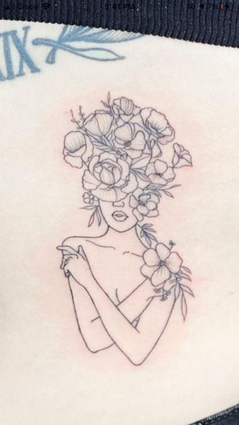 Floral Goddess Tattoo, Still Growing Tattoo, Still Growing Tattoos, Self Growth Tattoo, Growing Tattoo, Chic Tattoo, Goddess Tattoo, Floral Tattoo Design, Piercings And Tattoos