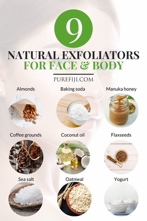 With proper #exfoliation you’ll have fewer clogged pores and that means fewer pimples and blackheads. Isn’t that what you want? Check 9 natural exfoliators you can easily make from home from the #PureFiiji blog |  Natural Skin Care Products with Virgin Coconut Oil for Natural Beauty #skincaretips #DIYBeauty #exfoliate #exfoliator #naturalexfoliant #exfoliant #facescrub #scrub #radiantskin Coconut Oil Salt Scrub, Pure Fiji, Salt Scrub Recipe, Baking Soda Face, Homemade Scrub, Natural Beauty Recipes, Natural Beauty Diy, Scrub Recipe, Natural Exfoliant