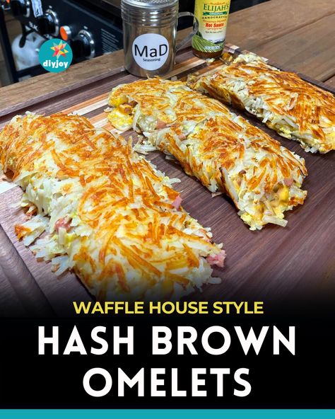 This copycat recipe is fully loaded with all of your breakfast favorites! Get the ingredients and instructions here. Breakfast Platter, Bacon Potato, Hashbrown Recipes, Omelette Recipe, Waffle House, Egg Recipes For Breakfast, Hash Brown, Sauteed Veggies, Delicious Breakfast Recipes