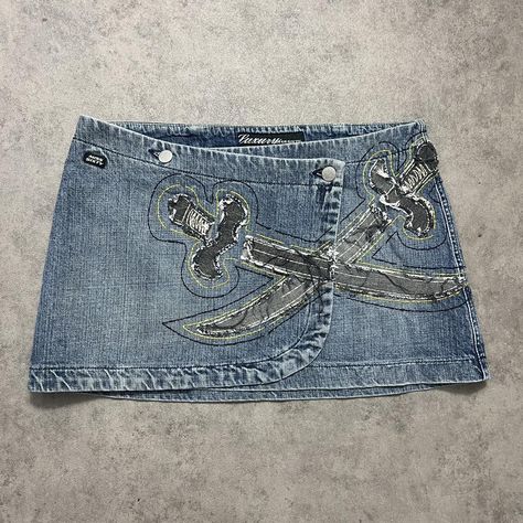 Miss Sixty Denim Wrap Skirt, SIZE: Label states a... - Depop Miss Sixty Skirt, 2000 Pants, Depop Finds, 2000s Skirt, Denim Wrap Skirt, Queen Style, Miss Sixty, Size Label, 2000s Fashion