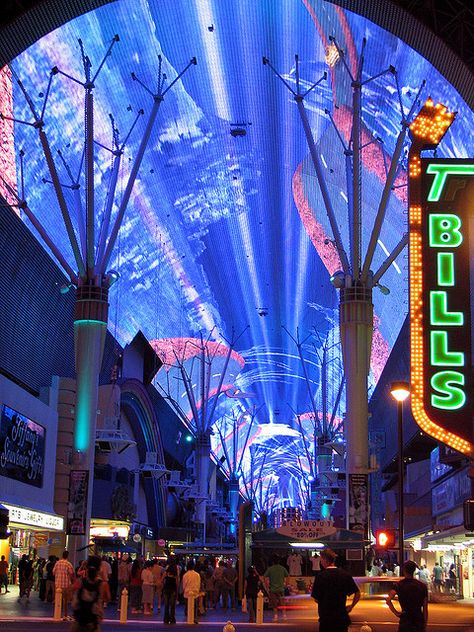 Light show called the "Fremont Street Experience Light and Sound Show" in Las Vegas, NV. The huge canopy covers 5 blocks of Fremont Street. ©2007 Donna S. McCraw Freemont Street Las Vegas, Freemont Street, Book Of Secrets, Fremont Street Experience, Las Vegas Vacation, Nevada Travel, Vegas Vacation, Las Vegas Shows, Vegas Trip