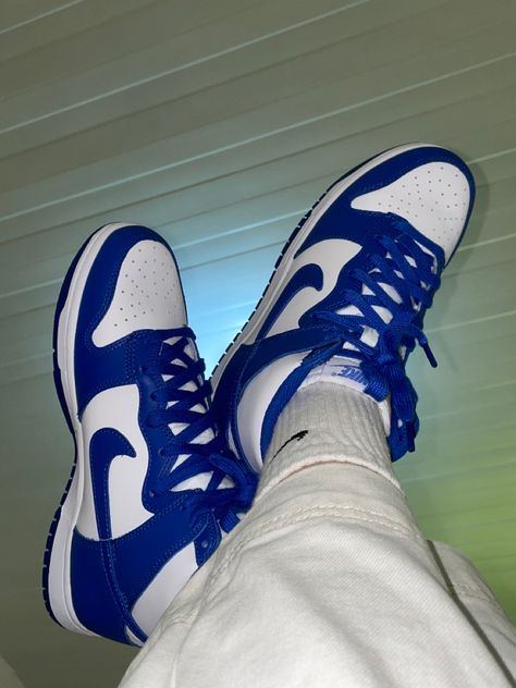 Dark Blue Nike Dunks, Cute Jordans, Royal Clothes, Outfit Sneakers, School Shoe, Aesthetic Core, Street Wear Outfits, Back To School Shoes, Jordan 4s