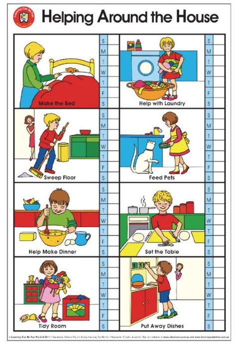 Chore Chart Pictures, Oppgaver For Barn, Family Chore Charts, House Poster, Education Positive, Printable Chore Chart, Chore Chart Kids, Smart Parenting, Chores For Kids