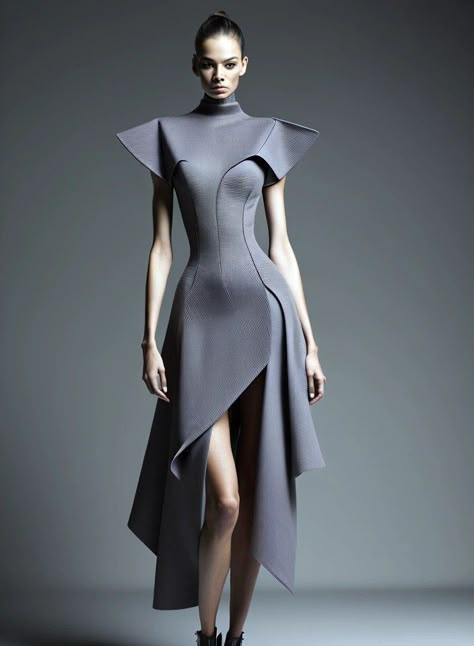 Classy Futuristic Fashion, Modest Futuristic Fashion, Future Dress Fashion, Futuristic Minimalist Fashion, Contemporary Fashion Design, Avant Garde Business Fashion, Cotoure Dress Haute Couture, Sleek Futuristic Fashion, Fashion Of The Future