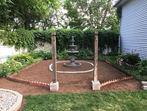 How I Created a Secret Garden Area- Part 2 | Hometalk Paver Sand, Grass Edging, Garden Wagon, A Secret Garden, Walnut Tree, Ivy Plants, Sand And Gravel, Flower Gardens, Landscaping Company