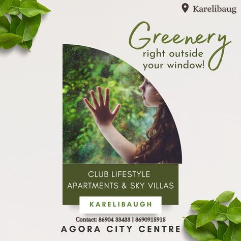 Living a lime green life is the best life. Spend your time with greenery around in your luxurious apartments at Agora City Centre, Karelibaug, Vadodara! - Club with 44+ amenities - Five level security - Designated multi-level car parking. - A 6star CRISIL rated project - BBB+ rated company - 90% Construction Completed 📍Agora City Centre, Mangal Pandey RD, Karelibaug, Vadodara Contact: 86904 33433 | 8690915915 Visit: www.shreebalajiconstruction.com Mangal Pandey, Charity Poster, Real Estate Marketing Design, Real Estate Ads, Real Estates Design, Fb Ads, Real Estate Company, Residential Real Estate, Real Estate Development