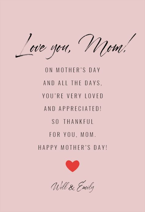 Simply Loved - Mother's Day Card (Free) | Greetings Island Special Mothers Day Quotes, Qoutes About Mother’s Day, Messages For Mothers Day Cards, Mothers Day Cards Quotes Messages, Greeting Cards For Mother's Day, Greeting Card Mothers Day, Words For Mother's Day, Mother S Day Quotes, Mother's Day Messages Quotes