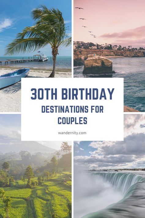 Celebrate your 30th birthday in style with these fun and romantic trip ideas for couples. From exotic getaways to adventurous outings, find inspiration for the perfect birthday celebration. Birthday Trip Ideas For Couples, 30th Birthday Trips For Women, 30th Birthday Vacation Ideas, 30th Birthday Destinations, 30th Birthday Trip Ideas, Trip Ideas For Couples, 30th Birthday Trip, Birthday Trip Ideas, Couples Trip