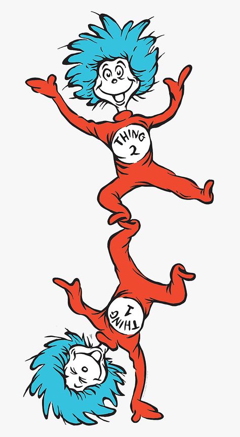 Dr Seuss Images, Dr Seuss Illustration, Dr Seuss Clipart, Thing One And Thing Two, Dr Seuss Party Ideas, Dr Seuss Art, Dr Seuss Preschool, Thing One Thing Two, Dr Seuss Hat