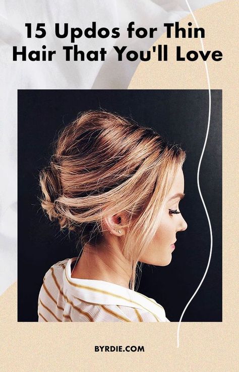 Up Do For Thinning Hair, Hair Updos For Fine Hair, Updo Fine Hair Wedding, Bridesmaid Updo For Thinner Hair, Up Dos For Fine Hair Shoulder Length, Hair Ideas For Thinning Hair, Updo Thinning Hair, Easy Up Do For Fine Hair, Easy Updo For Thinning Hair