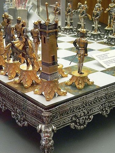 Photographed at the Maryhill Museum of Art in Goldendale, Washington. Checkered Board, Chess Tactics, Chess Master, Chess Set Unique, Chess Table, Kings Game, Chess Game, Chess Pieces, Chess Set