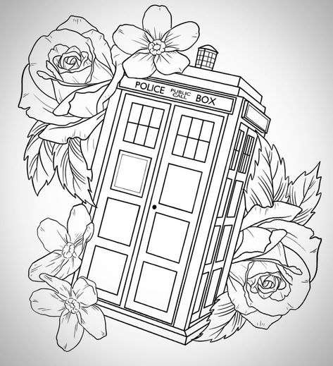 Dr Who Coloring Pages, Doctor Who Coloring Pages, Tardis Outline, Doctor Who Drawing, Tardis Drawing, Tardis Tattoo, Eiffel Tower Tattoo, Bat Coloring Pages, Pyrography Designs