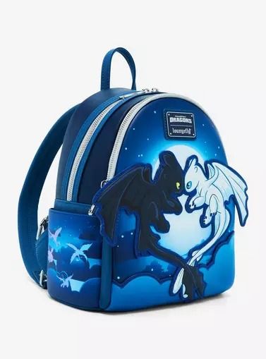 Loungefly DreamWorks How to Train Your Dragon Toothless & Light Fury Mini Backpack - BoxLunch Exclusive, Toothless Light Fury, Dragon Toothless, Toothless Dragon, Light Fury, Lilo Et Stitch, Train Your Dragon, Toothless, How To Train, Give Back