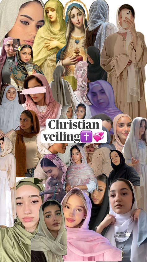 #christianveiling Christian Veils, Christian Modesty, Catholic Veil, Hair Scarf Styles, Christian Fashion, Modesty Fashion, Christian Women, Scarf Hairstyles, Scarf Styles