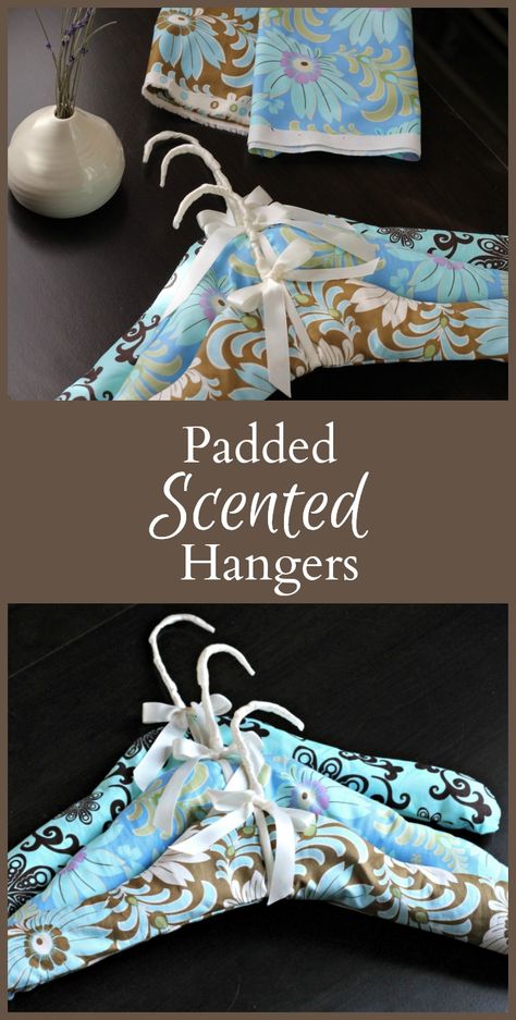 Learn how to make scented padded hangers with simple wire hangers, fragrant lavender and scraps of fabric. Makes a great housewarming or shower gift. #sewing #easysewing #fragrant #handmadegifts Padded Coat Hangers, Gifts For Wife Christmas, Wire Hanger Crafts, Covered Coat Hangers, Trending Christmas Gifts, Hanger Crafts, Scraps Of Fabric, Sewing To Sell, Selling Handmade Items