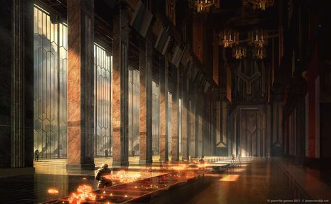 Helghast War Room Décor Steampunk, Palace Interior, Games Design, Fantasy Concept, Alien Worlds, Fantasy City, Fantasy Castle, Van Dijk, Concept Artist