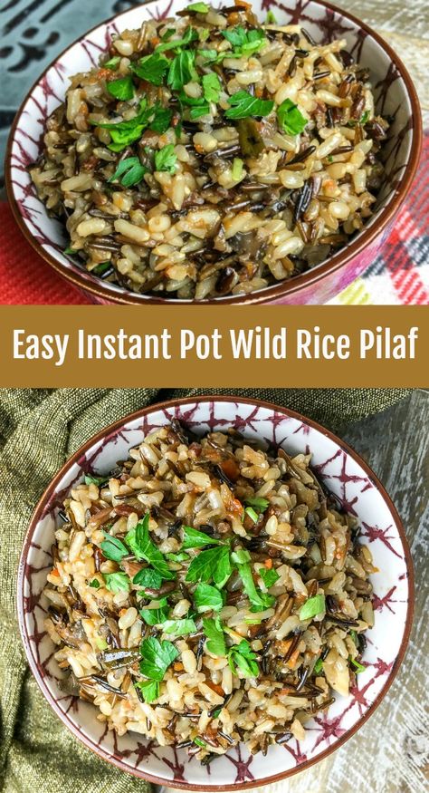 Instant Pot Wild Rice, Wild Rice Pilaf, Wild Rice Recipes, Rice Pilaf Recipe, Pilaf Recipes, Cooking Wild Rice, Traditional Thanksgiving, Rice Pilaf, Thanksgiving Side