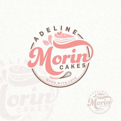 Cake Typography Design, Cakes And Pastries Logo, Cake Brand Logo, Confectionary Logo, Pastry Logo Design Ideas, Cake Business Logo Ideas, Cake Logo Design Ideas, Micro Cake, Pastry Logo Design