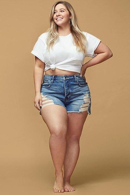 Plus Size Shorts Outfit, Summer Outfits Plus Size, Summer Outfits Plus, Plus Size Summer Fashion, Alexa Webb, Outfits Gorditas, Jean Short Outfits, Denim Shorts Outfit, Summer Cut