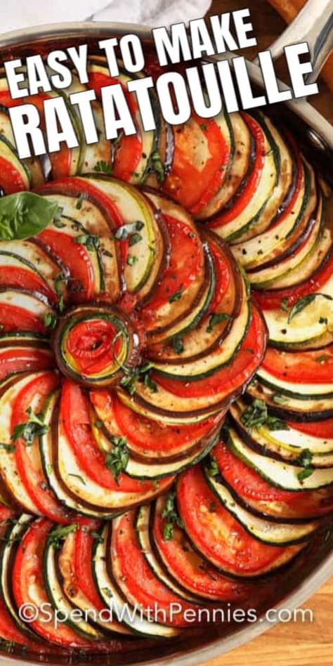 Ratatouille Sauce Recipe, Grilled Ratatouille Recipe, Stove Top Ratatouille Recipe, Air Fryer Ratatouille, Easy Rattatouie, Rattitoue Recipe, Ratouille Recipe, Rattatouie Recipe, Baked Ratatouille Recipe