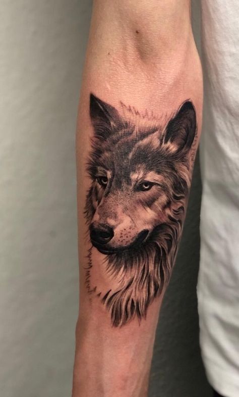 Beautiful Wolf Tattoos Wolf Mates Tattoo, Wolf Tattoo Design Men Arm, Wolf Face Tattoo Design, Animal Tattoos Ideas, Tato Wolf, Wolf Tattoo Men, Wolf Tattoos For Men, Wolf Face Tattoo, Wolves Tattoo