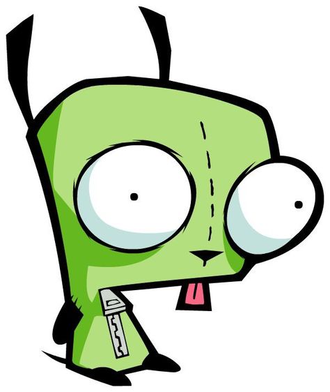 Gir -invader zim Invader Zim Logo, Gir From Invader Zim, Invader Zim Gir, Cube Template, Invader Zim Dib, Invader Zim Characters, Alien Drawings, Creepy Images, Goofy Drawing