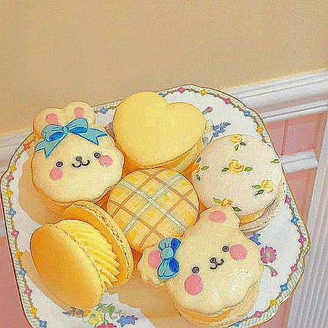 Yellow Aesthetic Food, Yellow Macaroons, Food Polls, Yellow Aesthetics, Pin Keywords, Yellow Desserts, Yellow Food, Pantone Palette, Yellow Foods