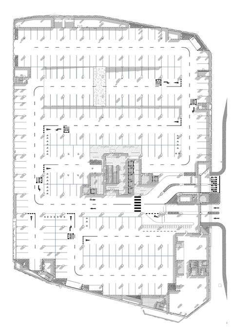 Car Park Design, Parking Plan, Conceptual Model Architecture, Parking Building, Street Building, Retail Facade, Parking Solutions, Sports Center, Garage Floor Plans