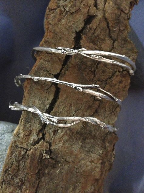 Twig Bracelet, Branch Bracelet, Birch Craft, Palm Cuff, Twig Jewelry, Silver Aesthetic, Precious Metal Clay, Silver Ornaments, Silver Jewelry Design