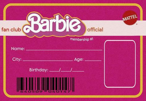 Barbie Powerpoint, Barbie Template, 블로그 디자인, Hello Kitty Printables, Desain Buklet, Barbie Images, Scrapbook Printing, Pink Birthday Party, Id Card Template