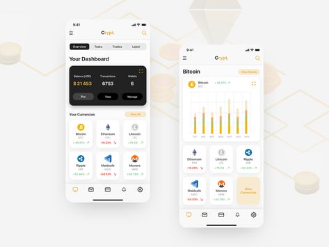 Crypto Dashboard Mobile UI on Behance Android App Design, Crypto Dashboard, Quran App, Mobil Design, Dashboard App, Dashboard Mobile, Card Ui, Mobile Application Design, Desain Ui