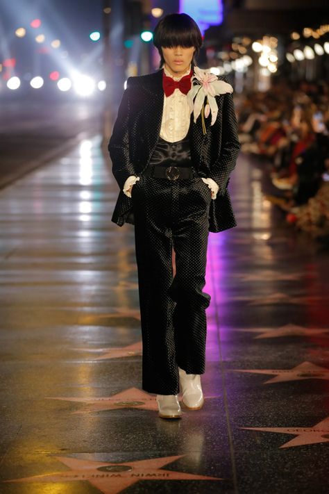 Gucci Spring 2022 Ready-to-Wear Collection | Vogue Alessandro Michele Gucci, Calico Dress, Temple Dress, Macaulay Culkin, Gucci Spring, Hollywood Boulevard, Male Fashion Trends, Alessandro Michele, Old Hollywood Glamour