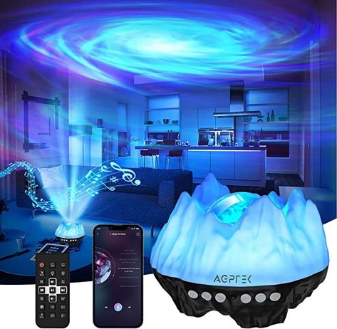 Compared with the irregular light shape of other star projectors on the market, our AGPTEK galaxy projector has a more sci-fi nebula shape and a more dreamy galaxy shape, Letting you really feel yourself in the universe Aurora Projector, White Noise Sound, Galaxy Projector, Galaxy Lights, Music Speakers, Night Light Projector, Star Projector, Bedroom Ceiling, Bathroom Refresh