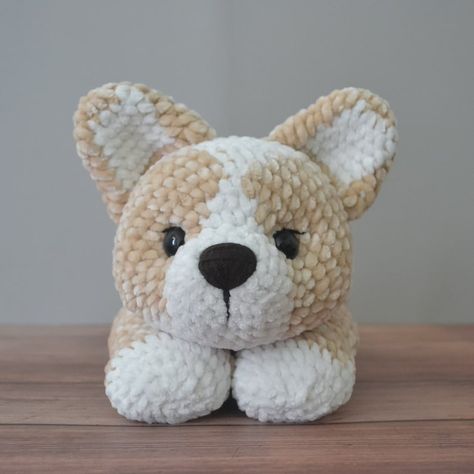 Crochet Corgi Dog Pattern: Little Biscuit Amigurumi Puppy - Etsy Australia Crocheted Corgi Pattern, Corgi Dog Crochet Pattern, Crochet Corgi Pattern Free Amigurumi, Crochet Corgi Pattern Free, Crochet Patterns Dog, Crochet Amigurumi Ideas, Crochet Stuffed Dog, Croshay Ideas, Dog Crochet Patterns Free