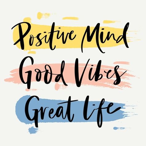 Positive mind lettering concept | Free Vector #Freepik #freevector #typography #colorful #message #calligraphy Calligraphy Quotes Doodles, Brush Lettering Quotes, Doodle Quotes, Calligraphy Quotes, Hand Lettering Quotes, Color Quotes, Lettering Quotes, Positive Mind, Life Coaching