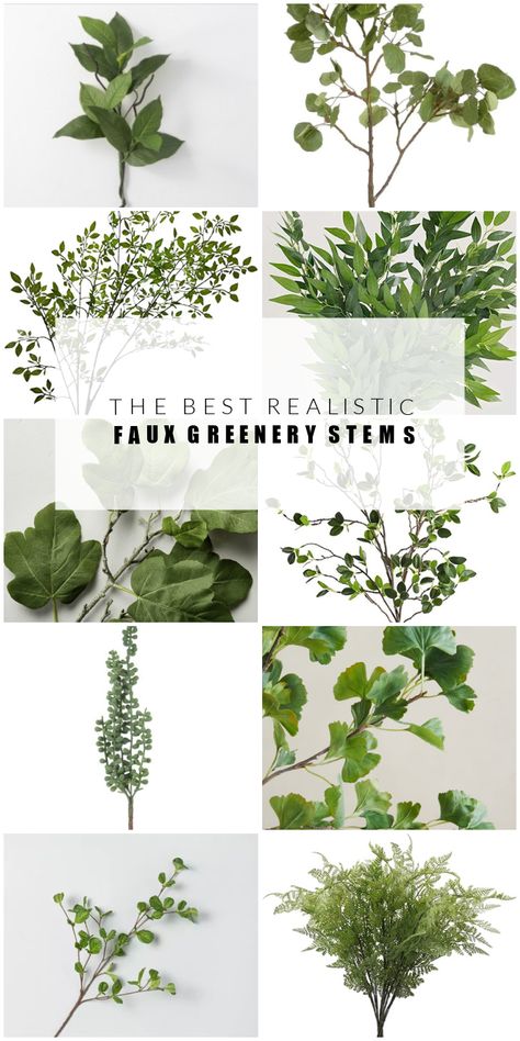 Decorate your home with the best realistic faux greenery stems! #fauxgreenery #fauxplants #fauxstems #budgetdecor #realisticgreenery #realisticplants Foliage Decor Home, Fake Foliage Decor, How To Decorate A Plant Ledge, Faux Greenery For Vase, Best Artificial Plants On Amazon, Add Greenery To Home, Best Faux Greenery Stems, Fake Greenery Decor, Tuscany Patio