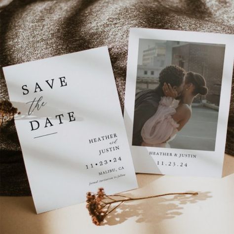 Sabe The Date, Safe The Date, Date Photo, Modern Save The Dates, Save The Date Designs, Photo Save The Date, Save The Date Photos, Simple Invitation, Future Wedding Plans