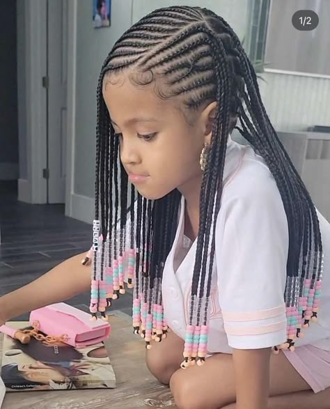 Kids Summer Braided Hairstyles, Cute Hairstyles For Black Kids, African Marketplace, Girls Braided Hairstyles Kids, Kid Braids, Toddler Braided Hairstyles, Toddler Braids, Black Kids Braids Hairstyles, Kids Braids