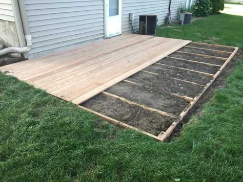 Build a deck | Backyard patio designs, Patio deck designs, Backyard patio Ground Deck, Ground Level Deck, Build A Deck, Deck Backyard, Floating Deck, Patio Deck Designs, Wooden Deck, Pergola Design, Deck Designs