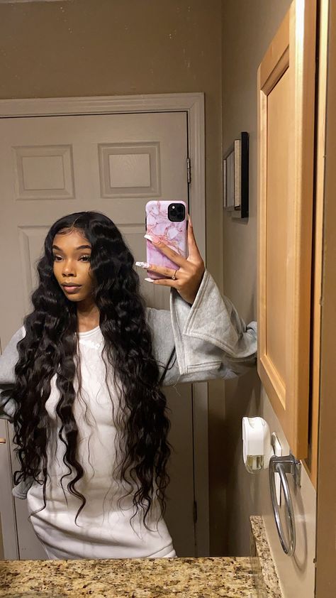 Black Wavy Wig Black Women, Wavy Extensions Black Women, Wavy Wigs Black Women Body Wave, Wavy Curls Black Women, Long Wavy Wig Black Women, Loose Curls Lace Front Wigs, Crimps Black Women, Lose Wave Wig, Wavy Leave Out