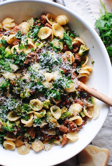 Orecchiette With Sausage, Sausage Meals, Broccoli Sausage, Bev Cooks, Sausage Pasta Recipes, Sundried Tomatoes, Dinner Bell, Pasta Pasta, Main Squeeze