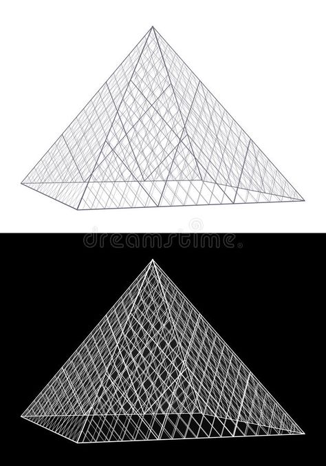 Louvre Pyramid Sketch, Pyramid Structure, Meditation Pyramid, Glass Pyramid, Pyramid Building, Red Pyramid, Louvre Pyramid, Burning Man Art, Architecture Decoration