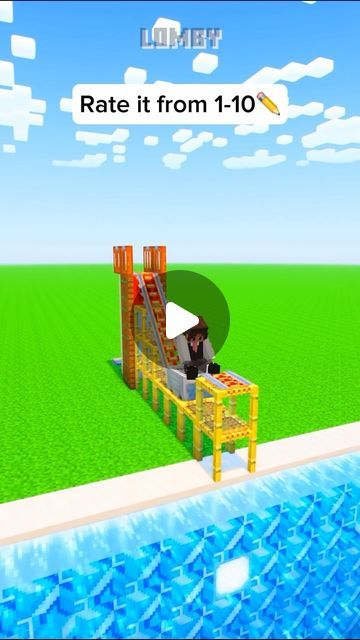 Lomby on Instagram: "Water Slide🛝
#minecraft #minecrafthacks #minecraftbuilds #minecraftbuilding #minecrafttutorial #minecraftideas #minecraftbuildideas #minecraftbedrock #minecraftpe #minecraftbuildhacks #minecraftmodern #mc #redstone" Cool Builds In Minecraft, Minecraft Rides, Minecraft Build Hacks, Minecraft Bed, Minecraft Modern, Minecraft Pe, Minecraft Tutorial, Minecraft Building, Water Slide