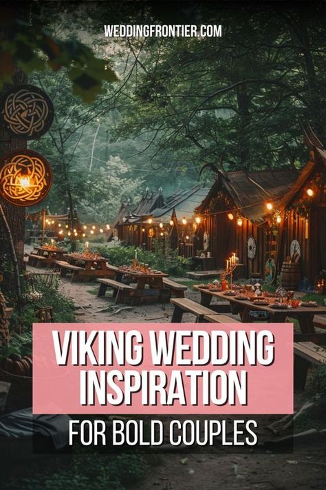 Step back in time with a Viking-themed wedding that celebrates love fiercely. From rustic decor to traditional ceremonies, immerse your guests in Norse mythology and create a unique and meaningful celebration. Plan your special day with historical elements and modern touches for an unforgettable experience. #VikingWedding #WeddingIdeas Norse Pagan Decor, Norse Themed Wedding, Pagan Wedding Ideas Decor, Norse Wedding Ideas, Pagan Wedding Ideas, Viking Wedding Decor, Viking Wedding Ideas, Viking Inspired Wedding, Heathen Wedding