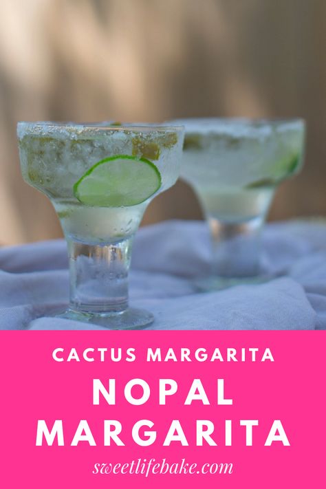 My nopal margarita is light, refreshing and addicting. Made with nopales (cactus paddles), tequila and plenty of lime juice this nopal margarita is an exciting new way to enjoy nopales. #nopalmargarita #margarita #cactusmargarita  #sweetlifebake #sweetlife #sweetliferecipes | sweetlifebake.com @sweetlifebake Frida Museum, Nopales Recipes, Nopales Recipe, Cactus Margarita, Cocktail And Mocktail, Delicious Drink Recipes, Cocktail Drinks Recipes, Mocktail Recipe, Margarita Recipes