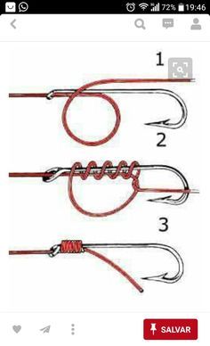 Fishing Knots Tutorials, Fishing Line Knots, Scout Knots, Fly Fishing Knots, Fishermans Knot, Fishing Hook Knots, Hook Knot, Pesca In Mare, Camping Knots